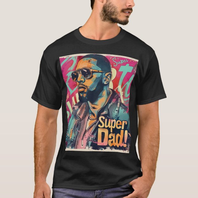 Camiseta Arte digital de Super Dad (Anverso)
