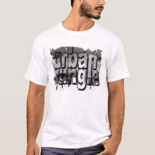 Camiseta Arte digital grunge angustiado selva urbana