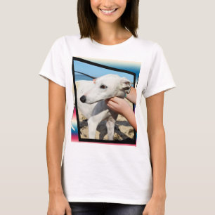 Camiseta Arte Dimensional de perro blanco,