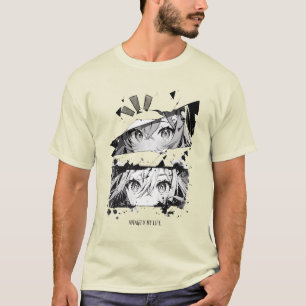 Camiseta Arte dinámico de manga - Diseño de ojos expresivos