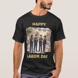 Camiseta Arte diverso del Día del Trabajo patriótico de ofi