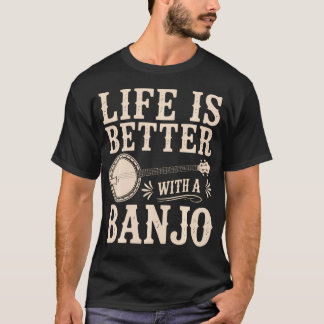 Camiseta Arte divertido de banjo para intérprete de banjo d