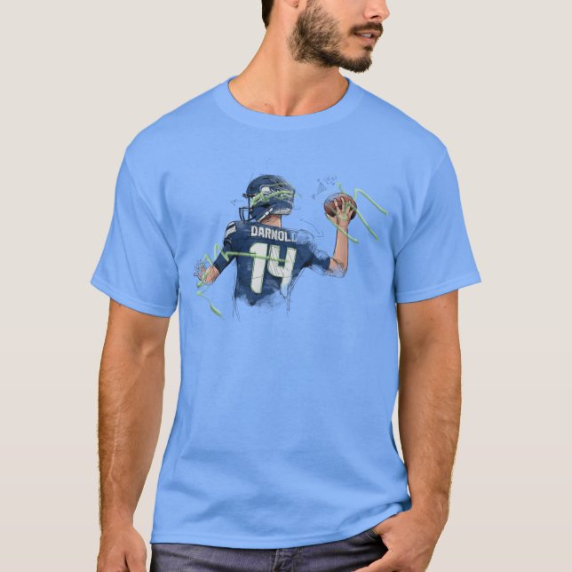 Camiseta Arte divertido de boceto de Sam Darnold (Anverso)
