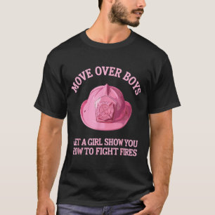 Camiseta Arte Divertido de Bombero para Mujeres y Niñas Bom