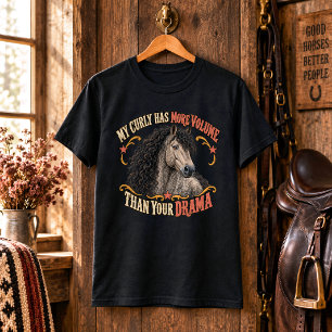 Camiseta Arte divertido de caballo Grulla Americano Bashkir