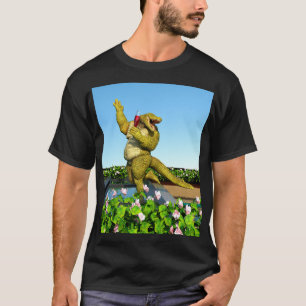 Camiseta Arte divertido de cocodrilo en fiesta de champán j