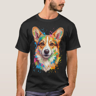 Camiseta Arte divertido de Corgi lindo para hombres, mujere