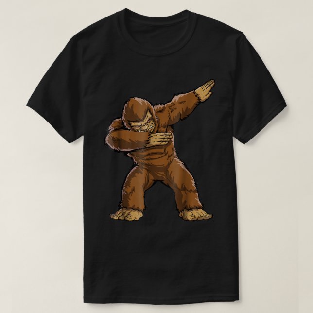 Camiseta Arte divertido de criptid Bigfoot haciendo dab (Diseño del anverso)