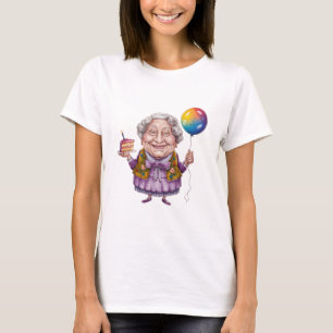 Camiseta Arte divertido de cumpleaños de abuela en biciclet