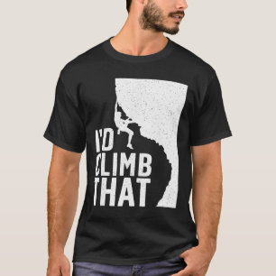Camiseta Arte Divertido de Escalada en Roca para Hombres Mu