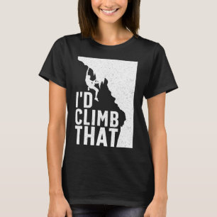 Camiseta Arte Divertido de Escalada en Roca para Hombres Mu