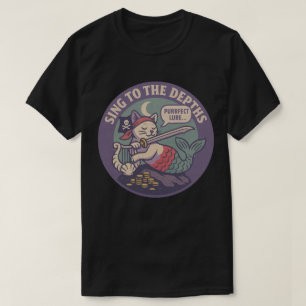 Camiseta Arte divertido de gato pirata Purr-maid
