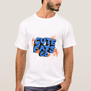 Camiseta Arte Divertido de Gatos Lindos