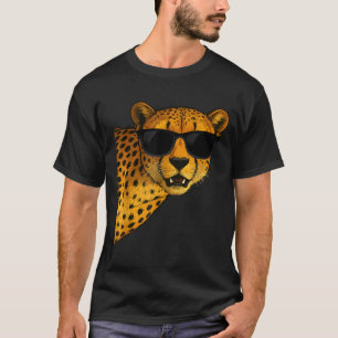 Camiseta Arte Divertido de Guepardo para Hombres Mujeres Ni