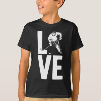 Camiseta Arte divertido de hockey sobre hielo para hombres 