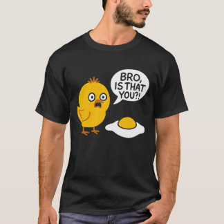 Camiseta Arte Divertido de Huevo Frito de Pollito con Choqu