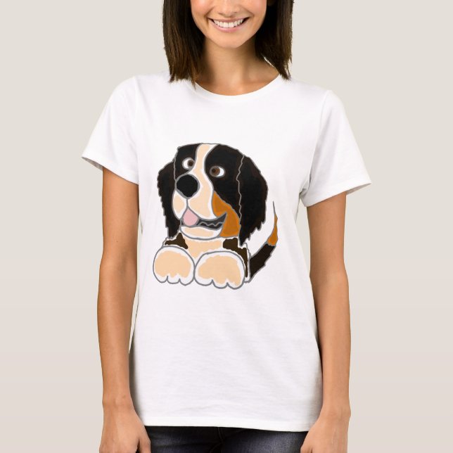 Camiseta Arte divertido de la original del perro de montaña (Anverso)
