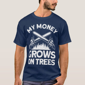 Camiseta Arte divertido de leñador para hombres Cutter Saw