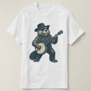 Camiseta Arte divertido de música country vintage de castor