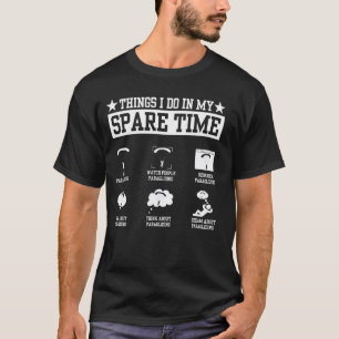 Camiseta Arte Divertido de Parapente para Hombres Mujeres P