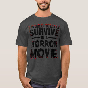 Camiseta Arte divertido de películas de terror para hombres