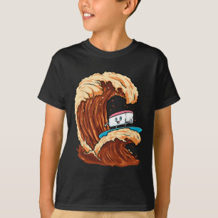 Camiseta Arte divertido de surfista de sushi montando la ol