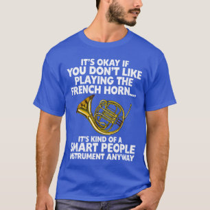 Camiseta Arte divertido de trompa francesa para hombres y m