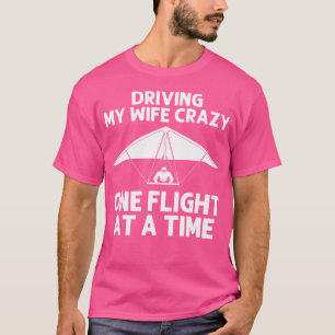 Camiseta Arte divertido de vuelo en ala delta para hombres