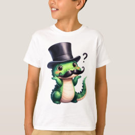 Camiseta Arte divertido del caballero cocodrilo lindo