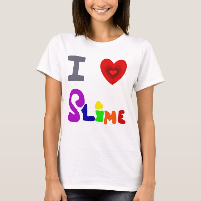 Camiseta Arte divertido del limo del amor de I (Anverso)