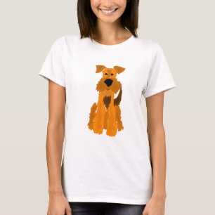 Camiseta Arte divertido del perro de Airedale Terrier