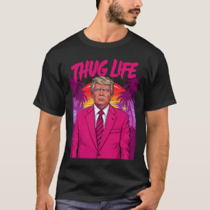 Camiseta Arte divertido rosa con vibra retro vintage de Don