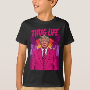 Camiseta Arte divertido rosa con vibra retro vintage de Don