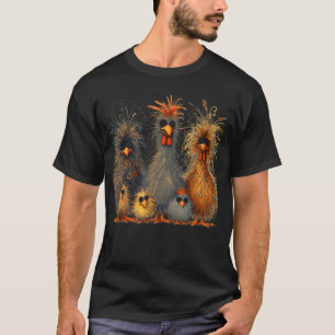 Camiseta Arte Divertido y Colorido de Gallina de Eagerlys,