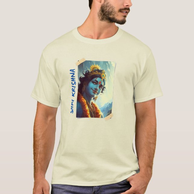 Camiseta Arte divino Shri Krishna (Anverso)