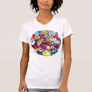 Camiseta Arte Doodle Japonés