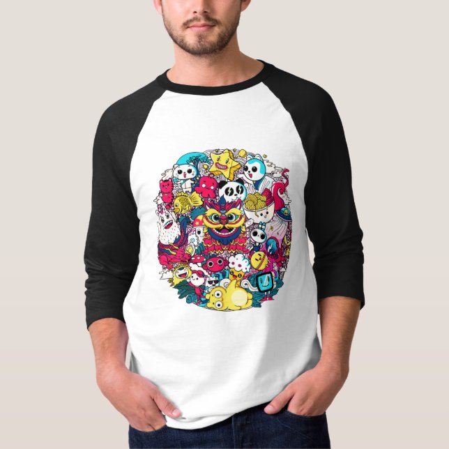 Camiseta Arte Doodle Japonés (Anverso)