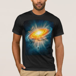 Camiseta Arte dorado de astronauta de la galaxia espacial d