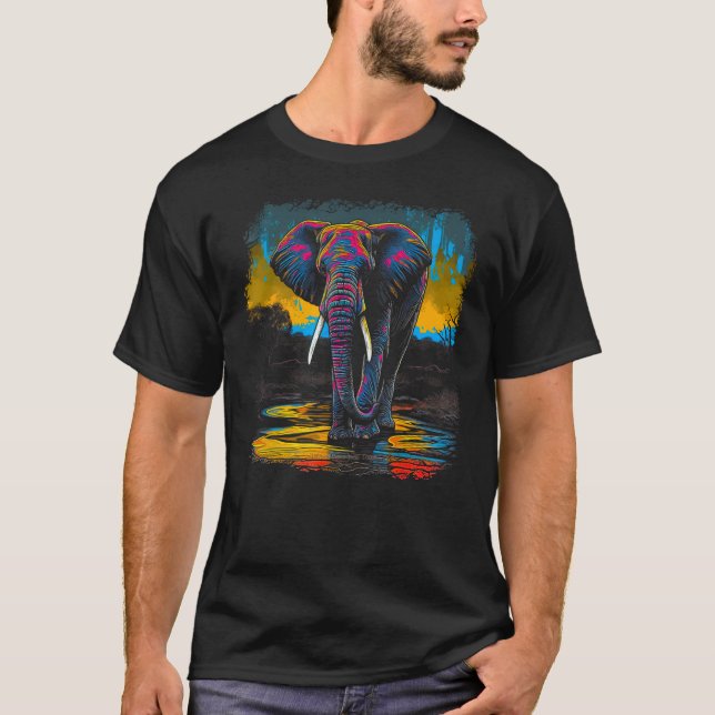 Camiseta Arte elefante (Anverso)