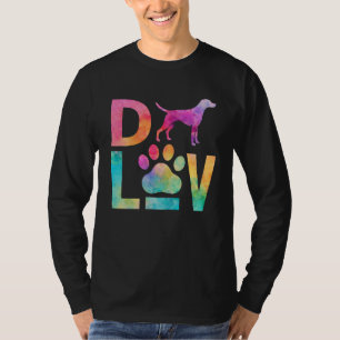 Camiseta Arte en Acuarela de Amor de Perro Colorido
