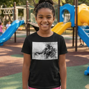Camiseta Arte en Acuarela de Elefante Bebé Lindo de Blanco