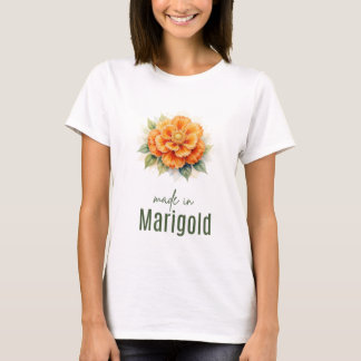 Camiseta Arte en acuarela de la flor de nacimiento de la ma
