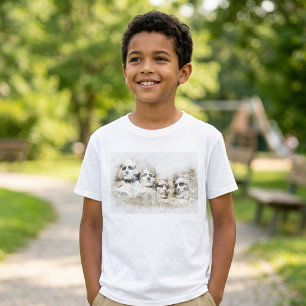 Camiseta Arte en Acuarela del Monte Rushmore Presidencial