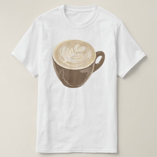 Camiseta arte en el corazón del café (Diseño del anverso)
