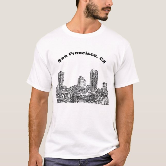 Camiseta Arte en línea de San Francisco (Anverso)