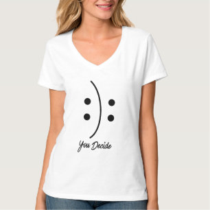 Camiseta Arte en línea minimalista de perspectiva 'Tú decid