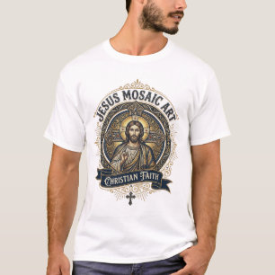 Camiseta Arte en mosaico de Jesús Arte en mosaico de Jesús