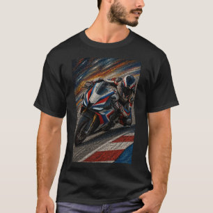 Camiseta Arte en mosaico de Superbike Racing Apex