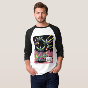 Camiseta Arte en píxeles de alienígenas Manti de arcade ret
