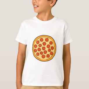 Camiseta Arte entero grande del dibujo de la pizza de la